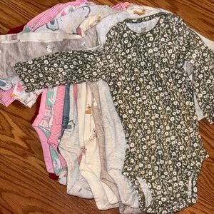 15 bodysuits for baby girl